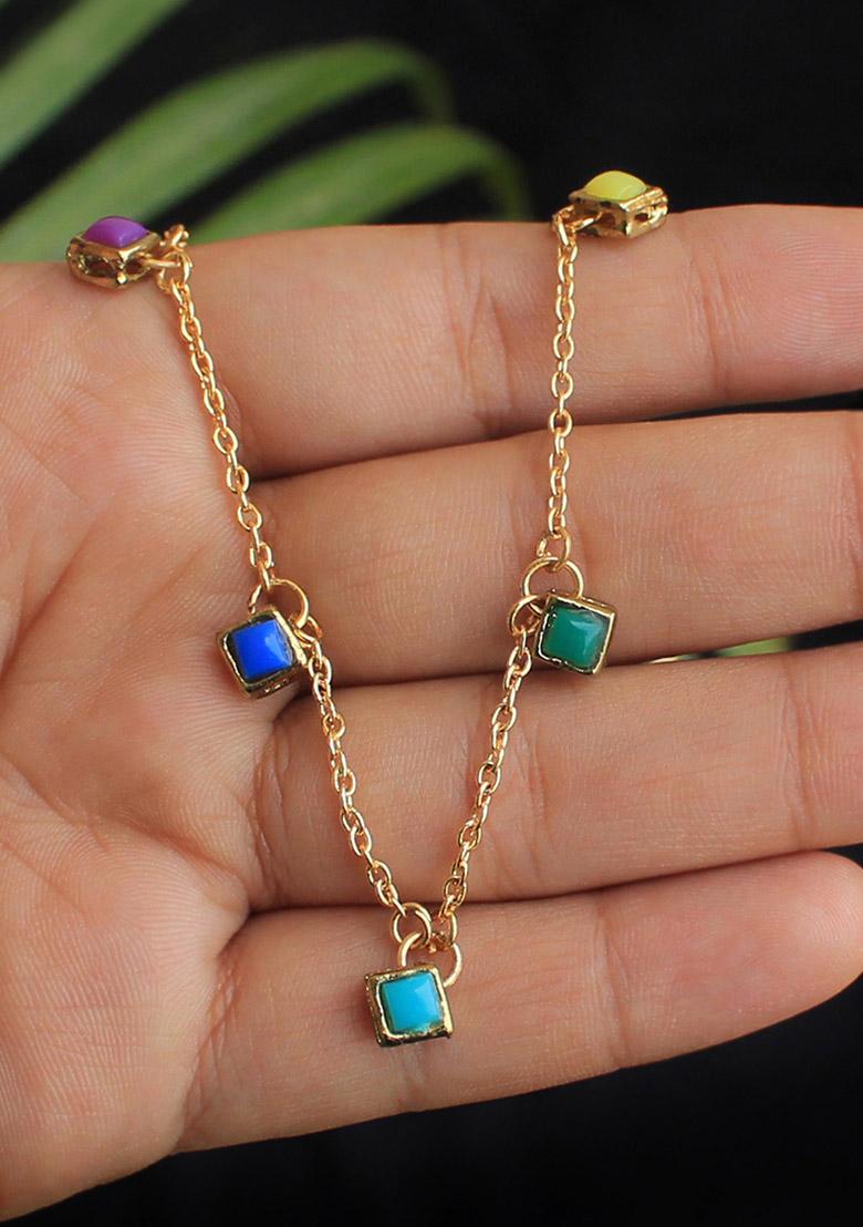 Multi Colored Enameled Kundan Necklace