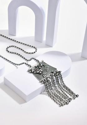 Silver Plated Oxidised Necklace