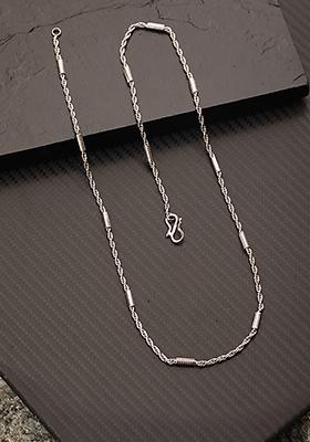 Men Brass Silver Plated Chain