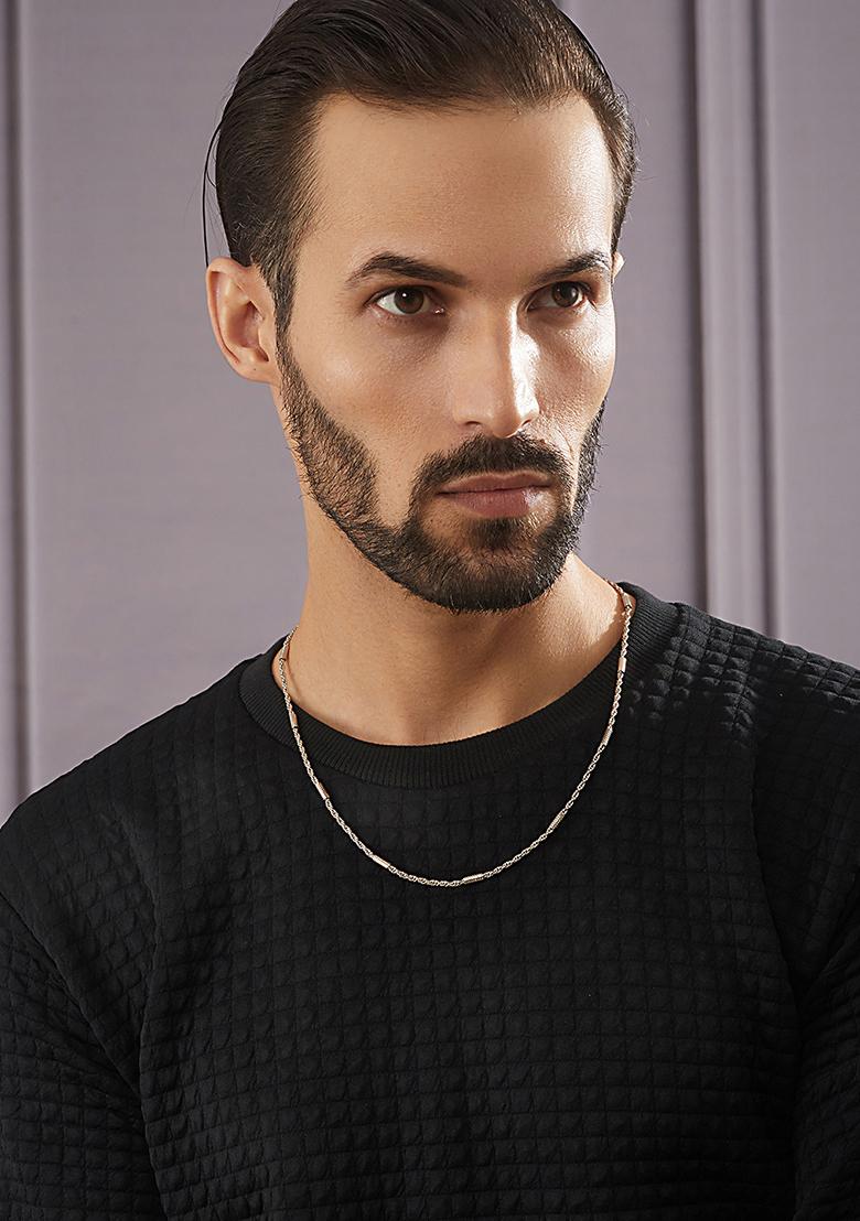 Men Brass Silver Plated Chain