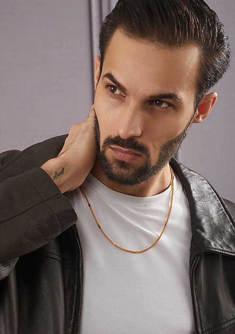 Men Brass Gold Plated Chain
