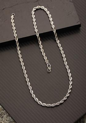 Men Brass Silver Plated Chain