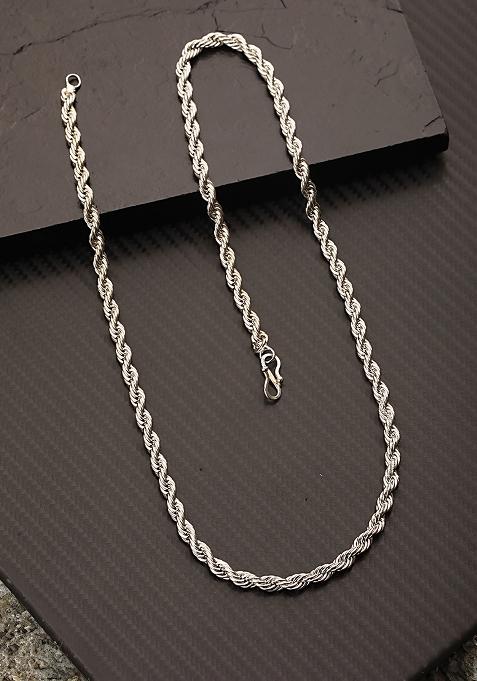 Men Brass Silver Plated Chain