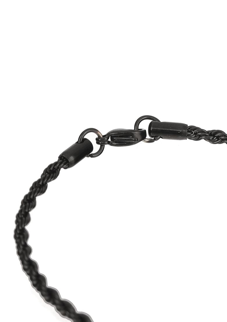 Black Men Minimal Stainless Steel Chain