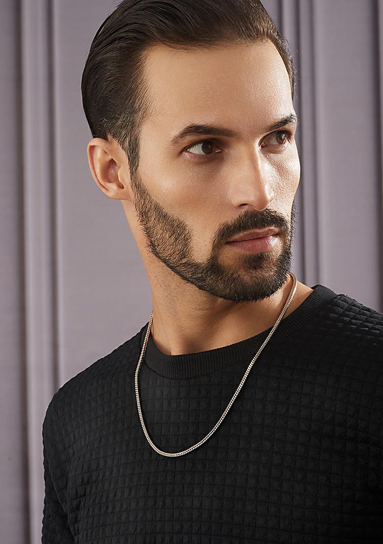 Men Brass Silver Plated Chain