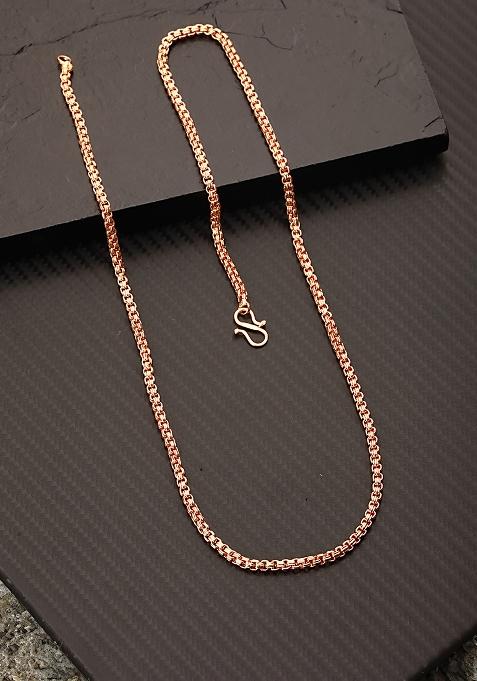 Men Rose Gold Plated Chain
