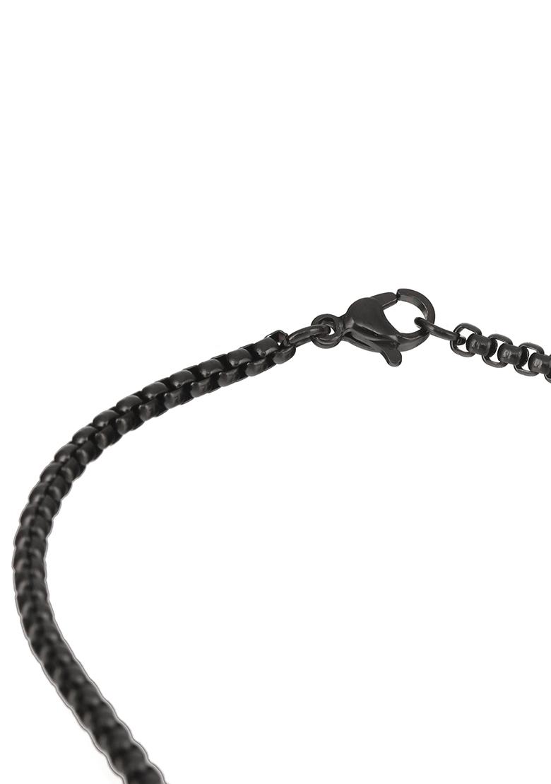 Black Men Stainless Steel Minimal Chain