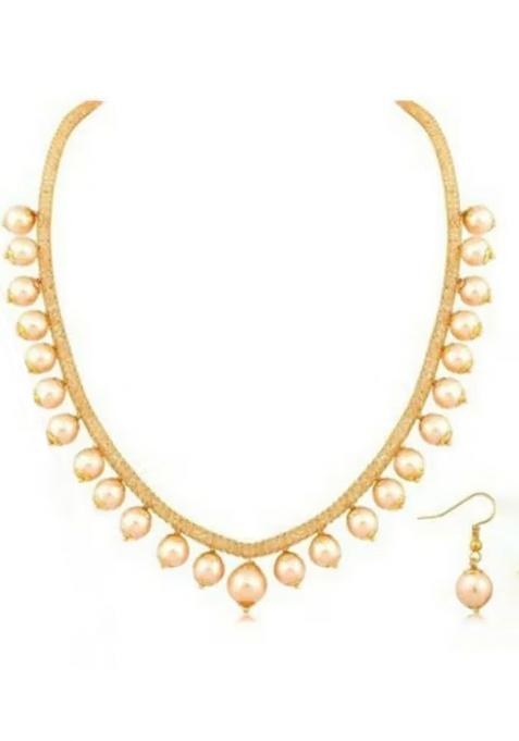 Golden Beads Elegant Necklace For Women