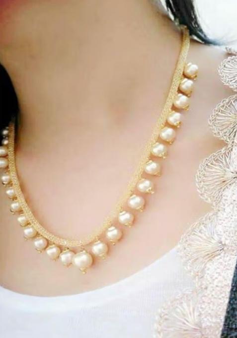 Golden Beads Elegant Necklace For Women