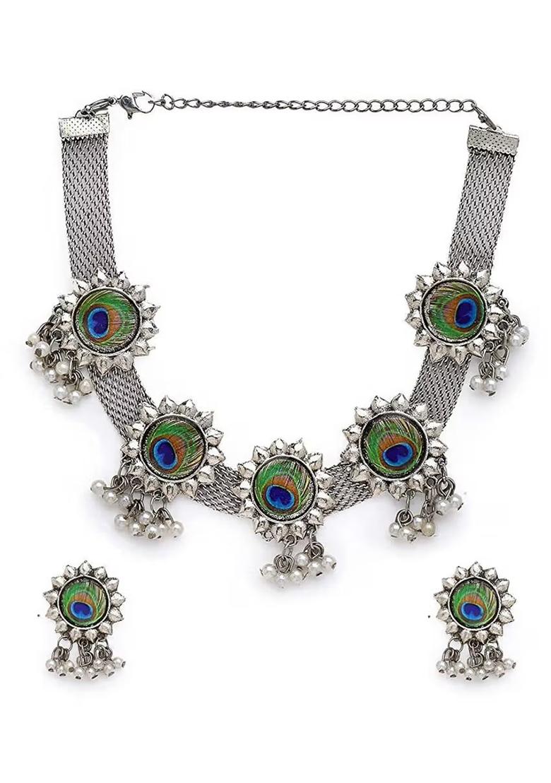 Five Morpankh Designer Choker Necklace For Women