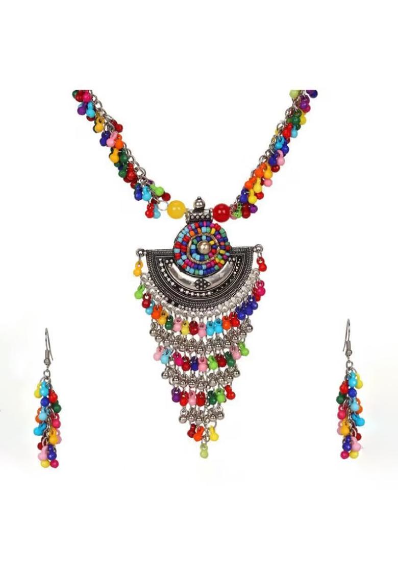 Multi Boho Drop Style Long Necklace For Women
