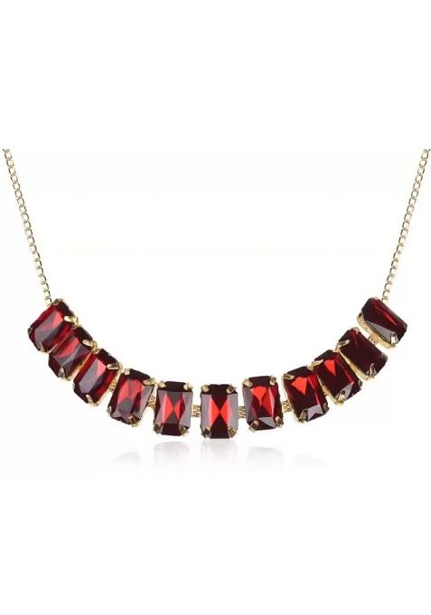 Maroon Square Kundan Choker Necklace Set For Women