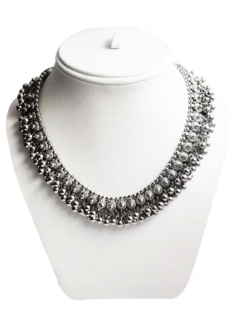 Oxidised Ghunghroo Choker Necklace For Women