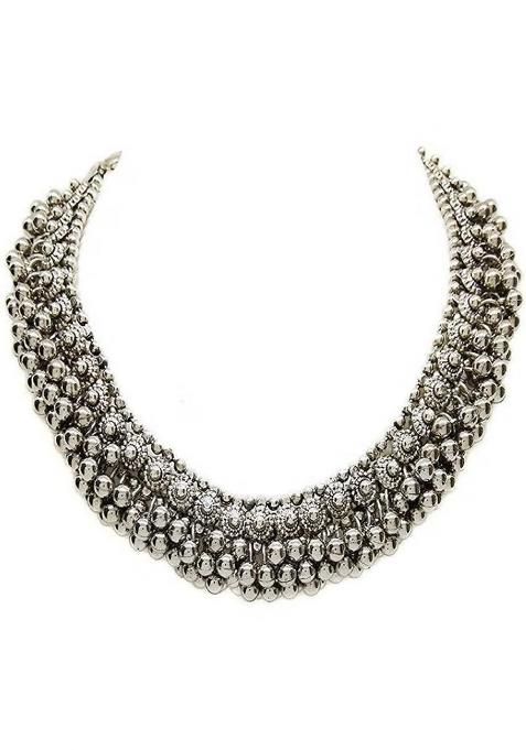 Oxidised Ghunghroo Choker Necklace For Women