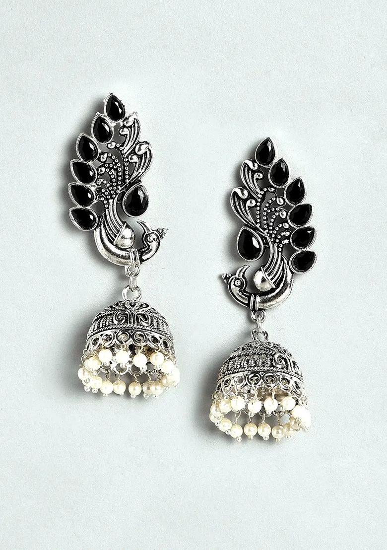 Black Jaali Pattern Designer Necklace For Women