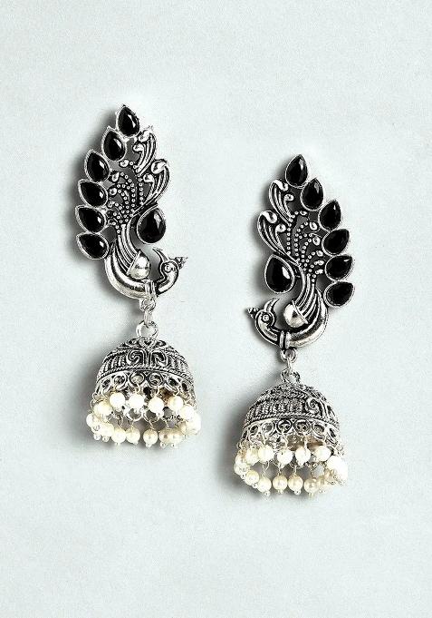 Black Jaali Pattern Designer Necklace For Women