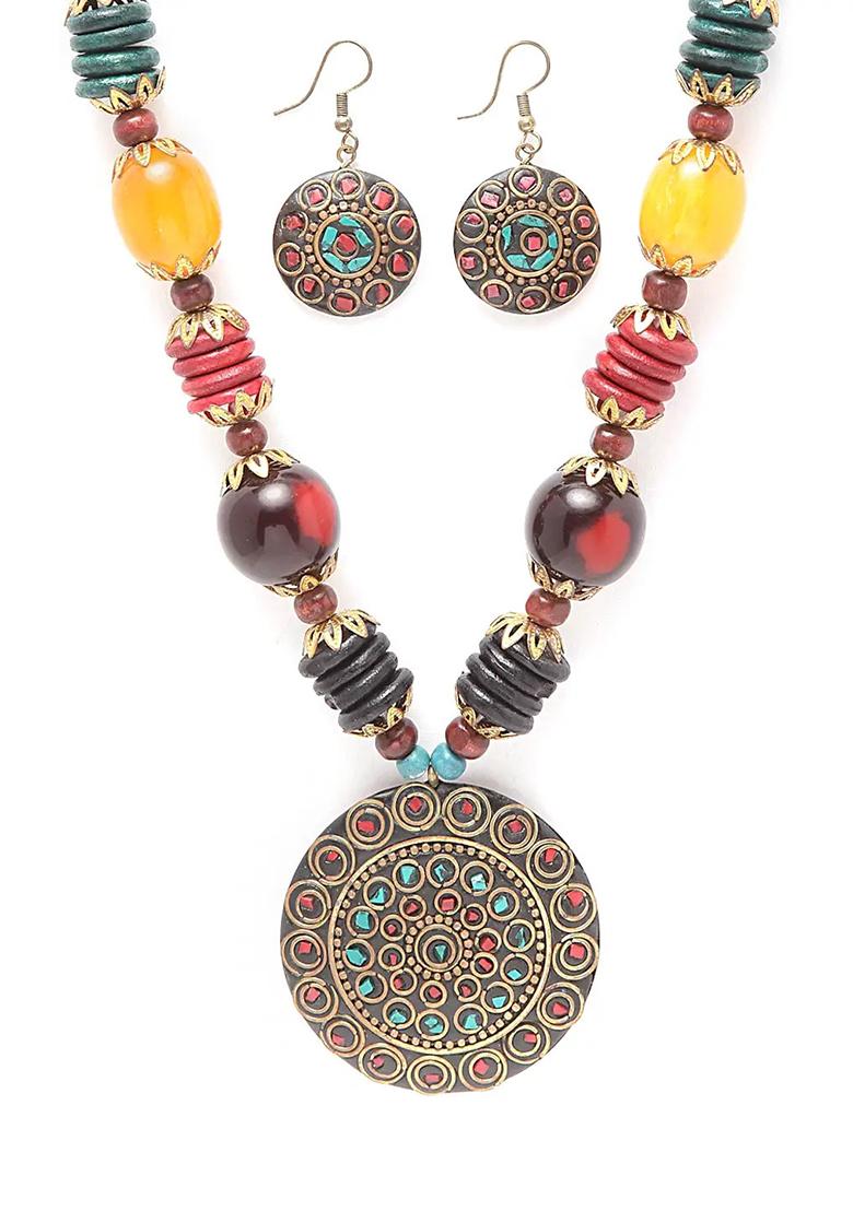 Multi Moti Necklace For Women