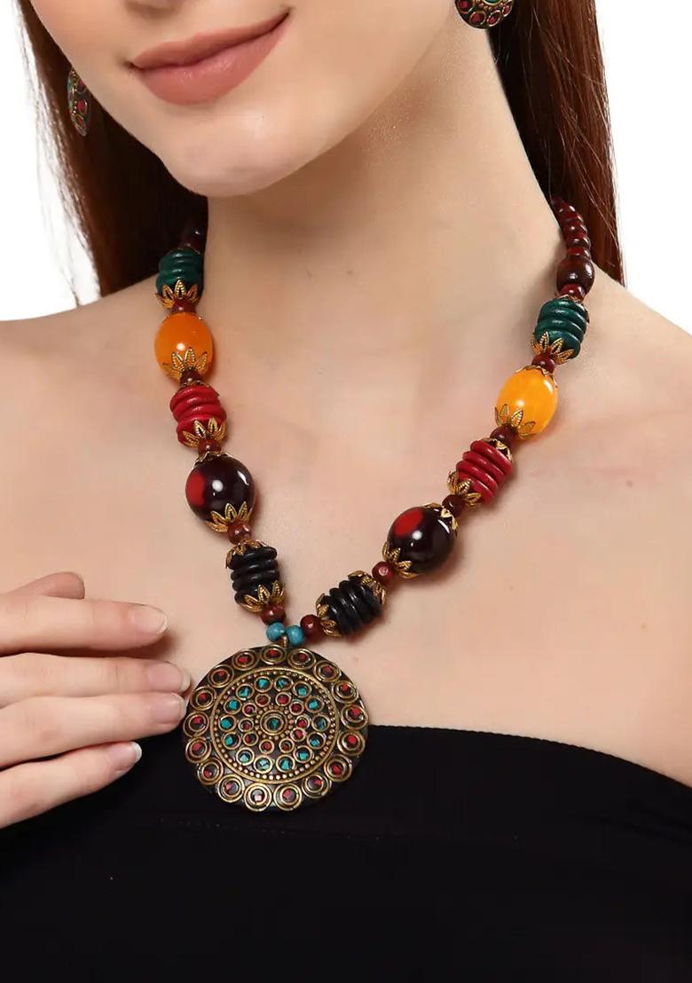 Multi Moti Necklace For Women