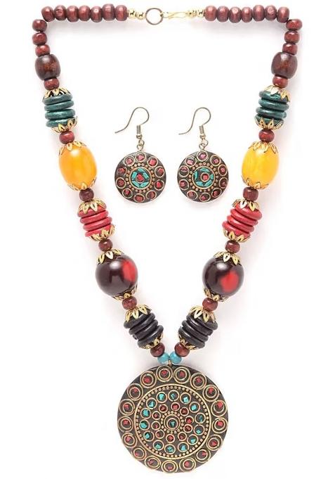 Multi Moti Necklace For Women
