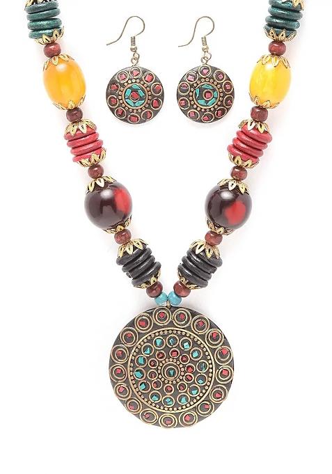 Multi Moti Necklace For Women