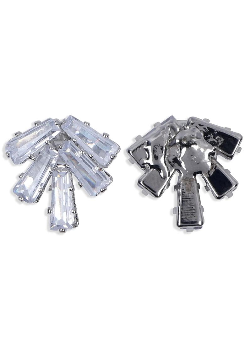 Multi Ad Necklace Set For Women With Sparkling Stones And Matching Earrings For Festive Wear