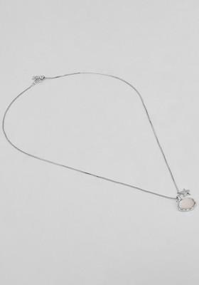 Rhodium Plated Pendant With Chain