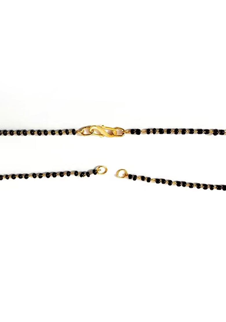 Gold 2 Mangalsutra Chains And 2 Necklace Dori Combo Set For Women