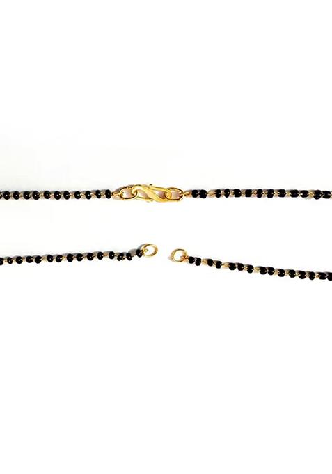 Gold 2 Mangalsutra Chains And 2 Necklace Dori Combo Set For Women