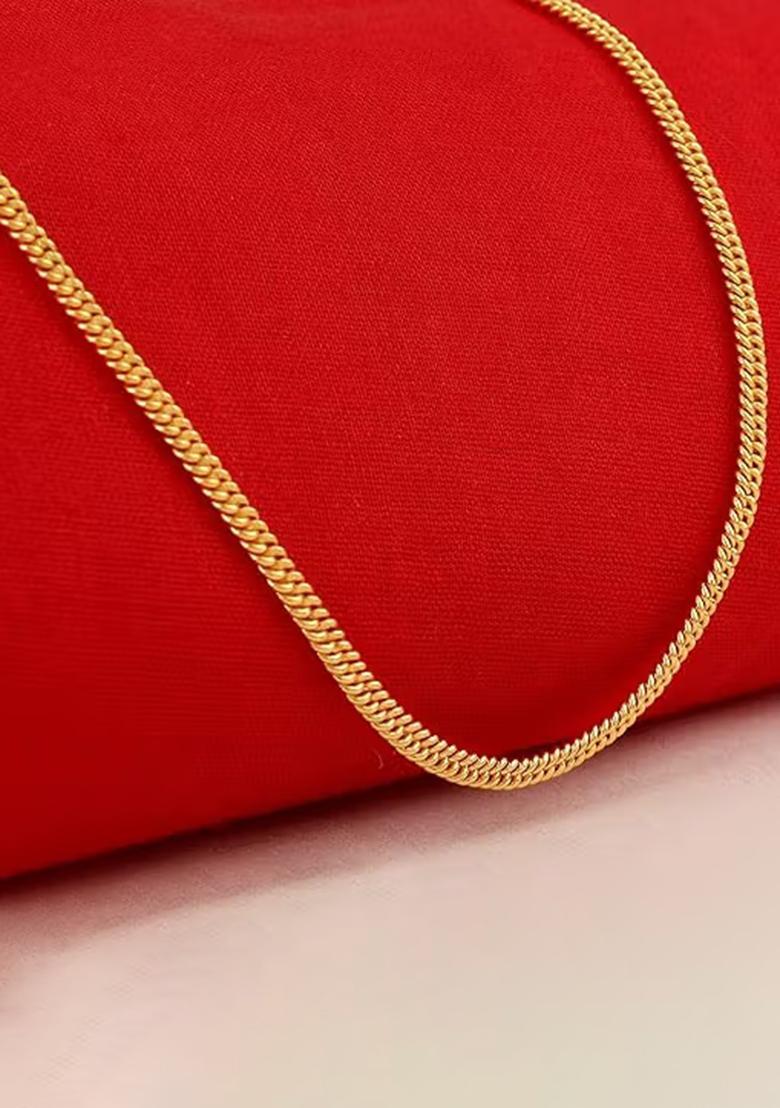 Gold Interlinked Golden Chain For Women