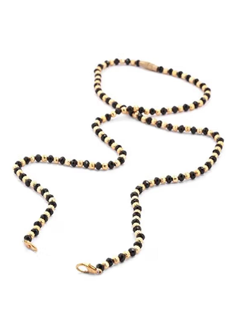 Black And Golden Beads Mangalsutra Chain For Women