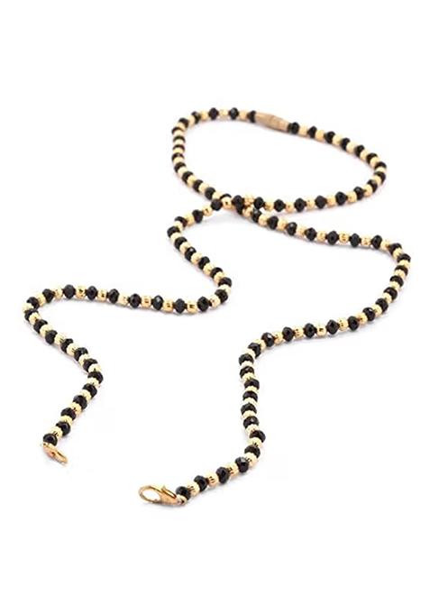 Black And Golden Beads Mangalsutra Chain For Women