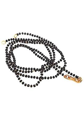 Black Single Layer Black Beads Mangalsutra Chain For Women