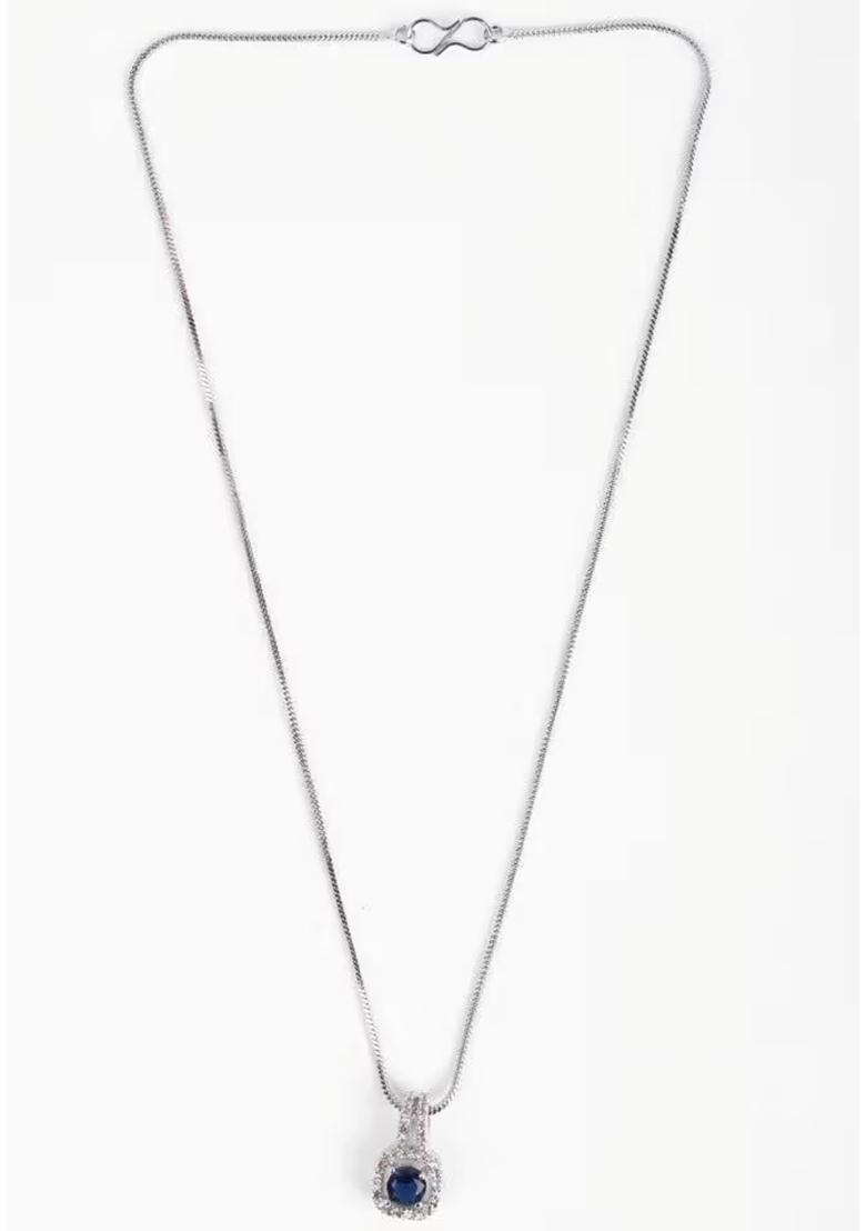 White Square Ad Pendant Chain For Women