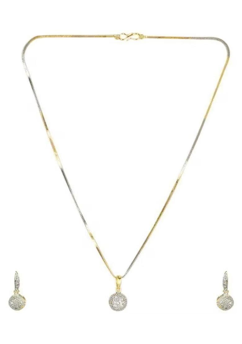 Gold Ad Ball Design Pendant Chain For Women