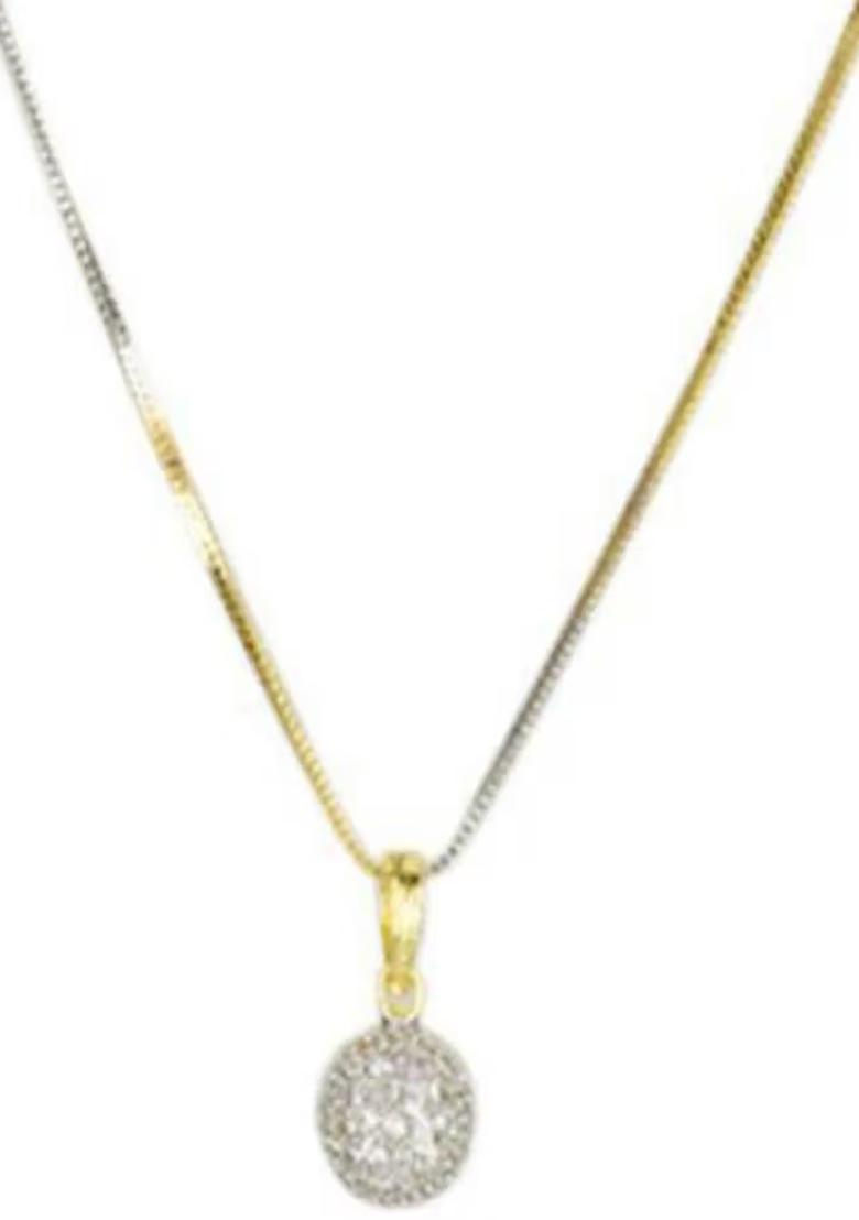 Gold Ad Ball Design Pendant Chain For Women