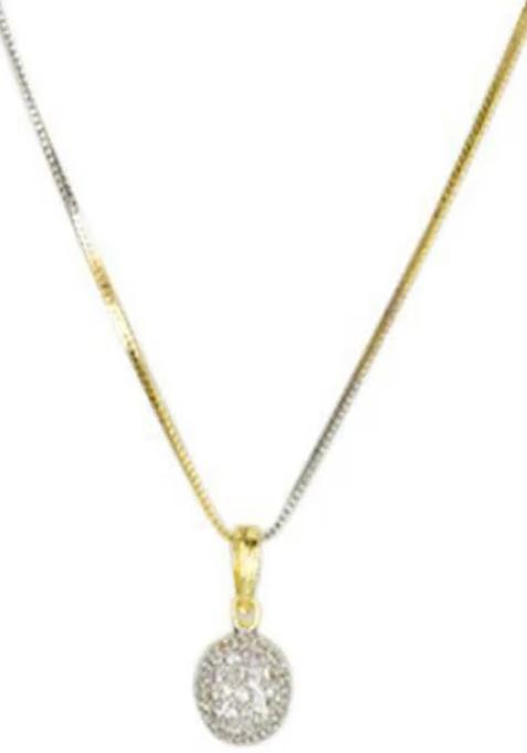 Gold Ad Ball Design Pendant Chain For Women