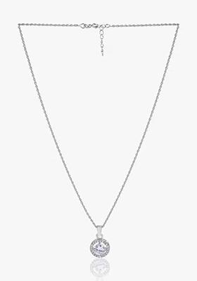 White Round White Ad Pendant Chain For Women