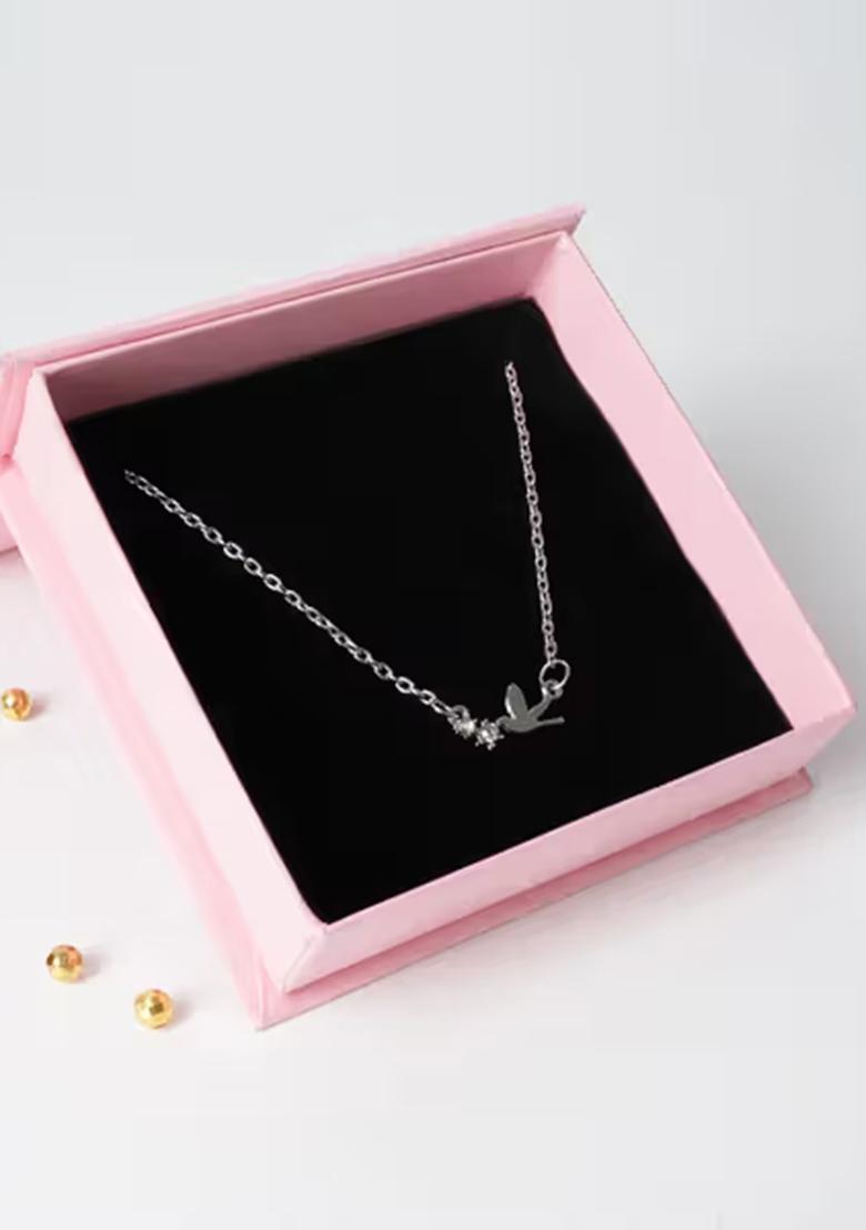Silver Bird Design Silver Pendant Chain For Women