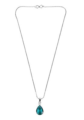 Green Green Drop Pendant Chain For Women