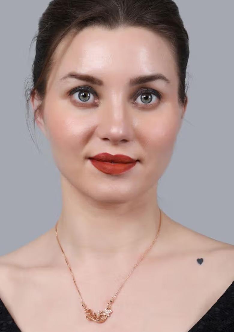 Gold Love Word Design Pendant Chain For Women