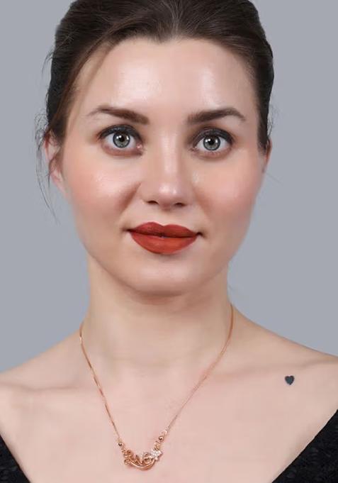 Gold Love Word Design Pendant Chain For Women