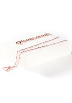 Gold Triangle Shape Pendant Chain For Women