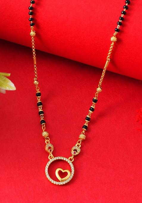 Everyday Wear Mangalsutra With Love Symbol Pendant

