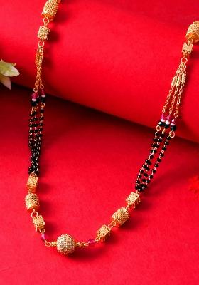 Heavy Look Mangalsutra With Designer Pendant And Multi Bead Chains

