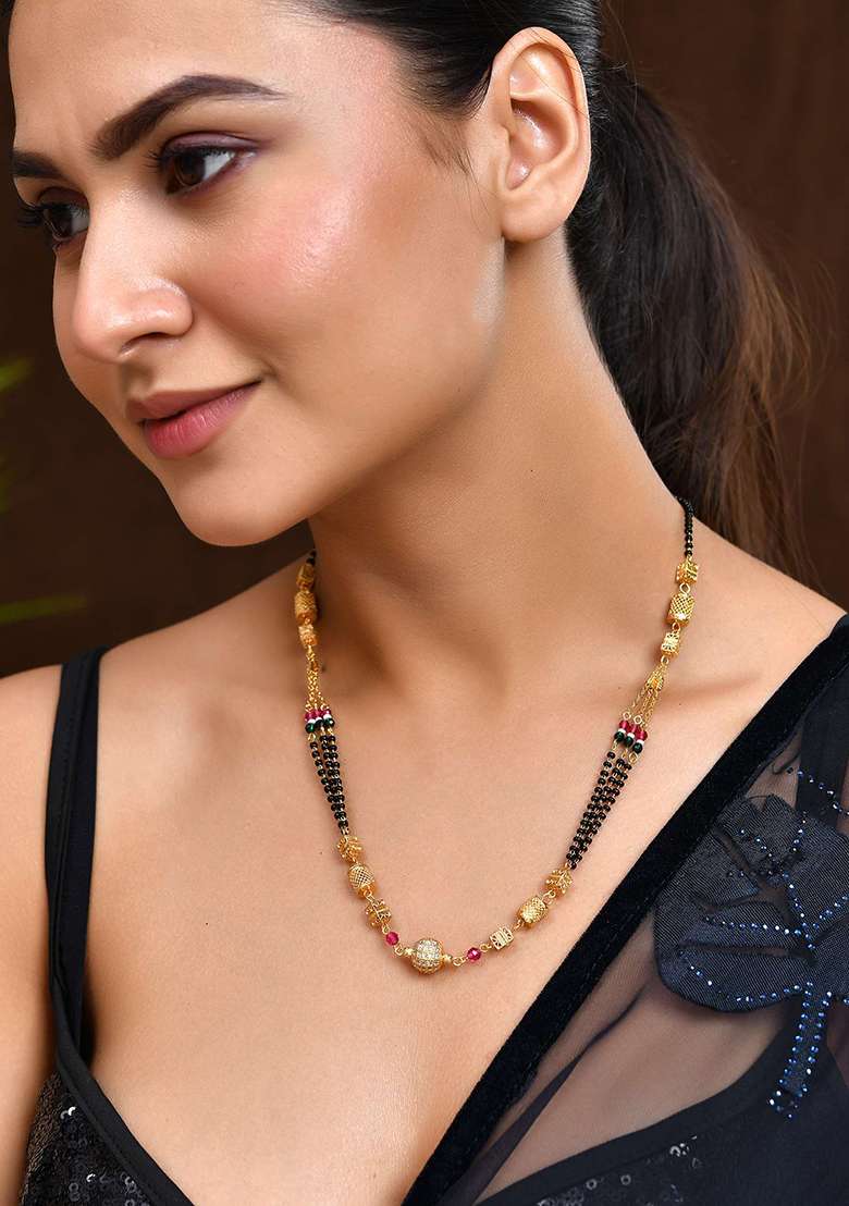 Heavy Look Mangalsutra With Designer Pendant And Multi Bead Chains

 - Indya