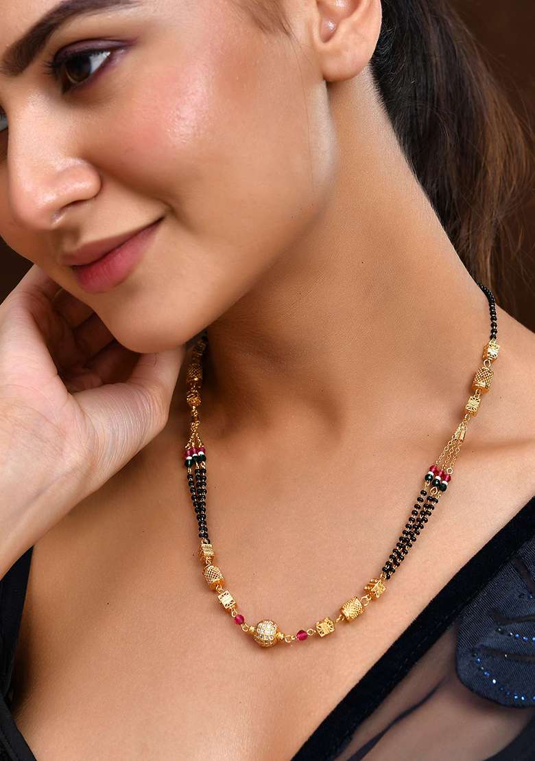 Heavy Look Mangalsutra With Designer Pendant And Multi Bead Chains

 - Indya