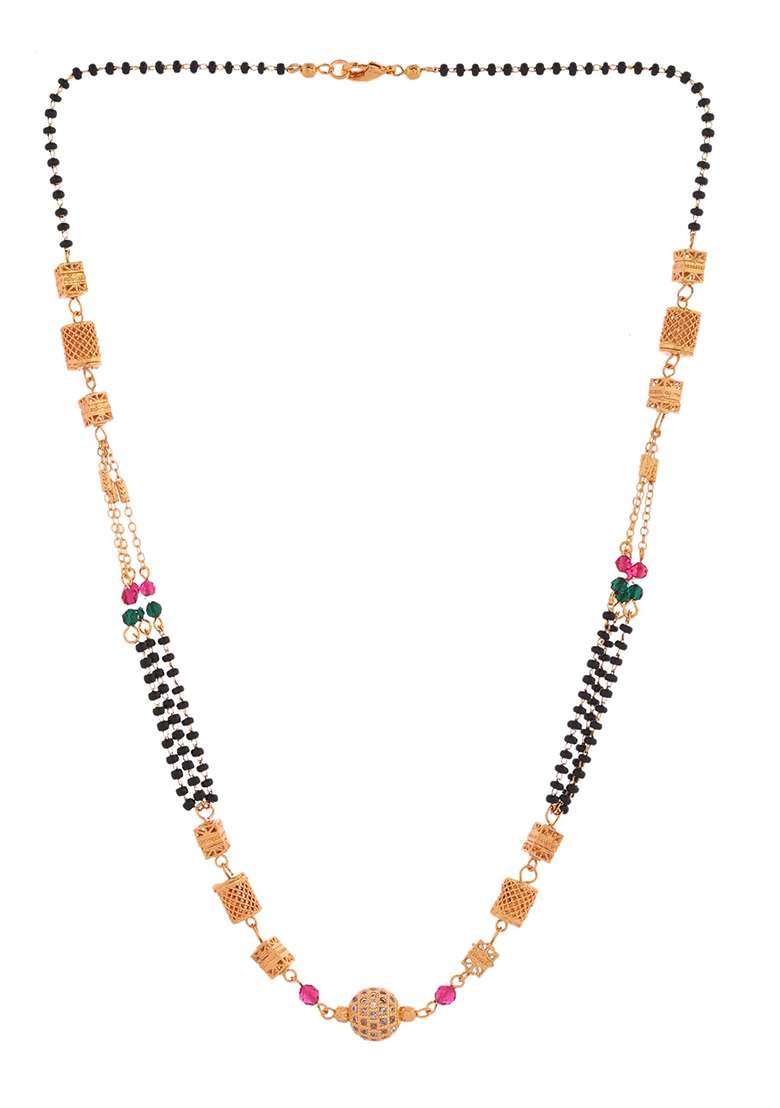 Heavy Look Mangalsutra With Designer Pendant And Multi Bead Chains

 - Indya