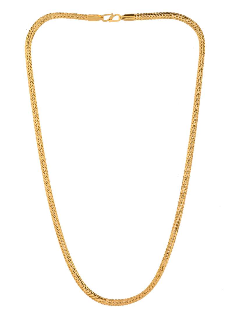 Gold And Plated Stainless Steel Sleek Chain For Women - Indya