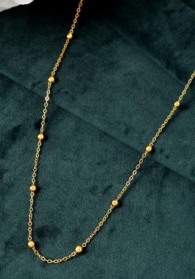 Elegant Gold And Plated Ball Chain For Women