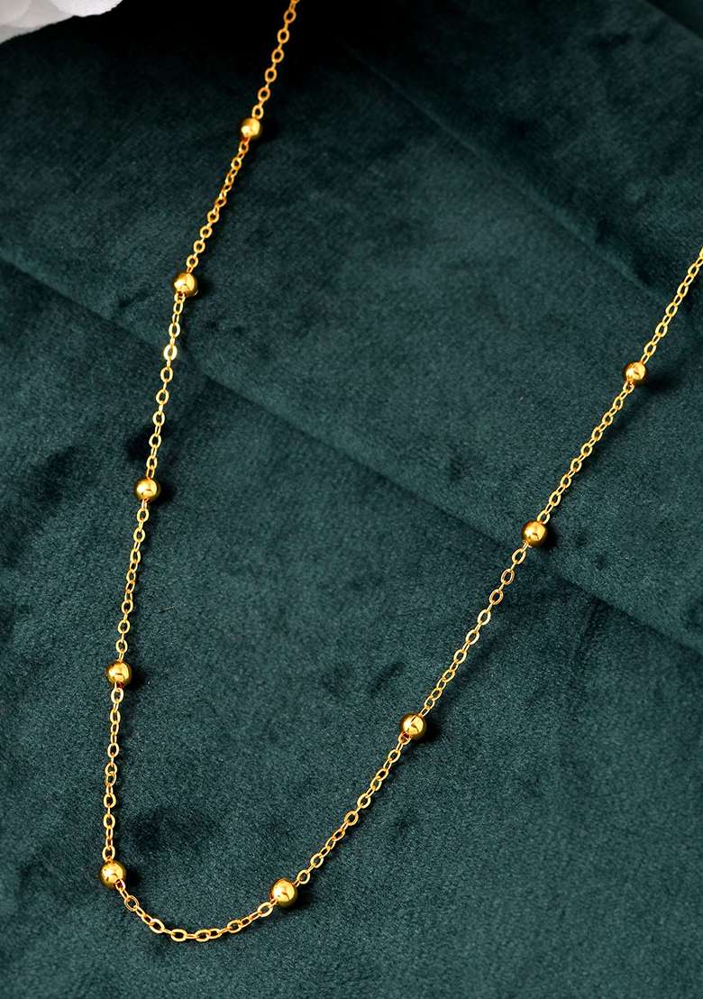 Elegant Gold And Plated Ball Chain For Women - Indya